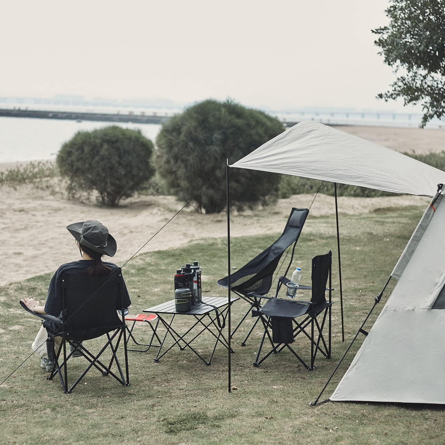 Damei century Folding Camping Chairs, for Beach, Lawn, Yard - Image 2