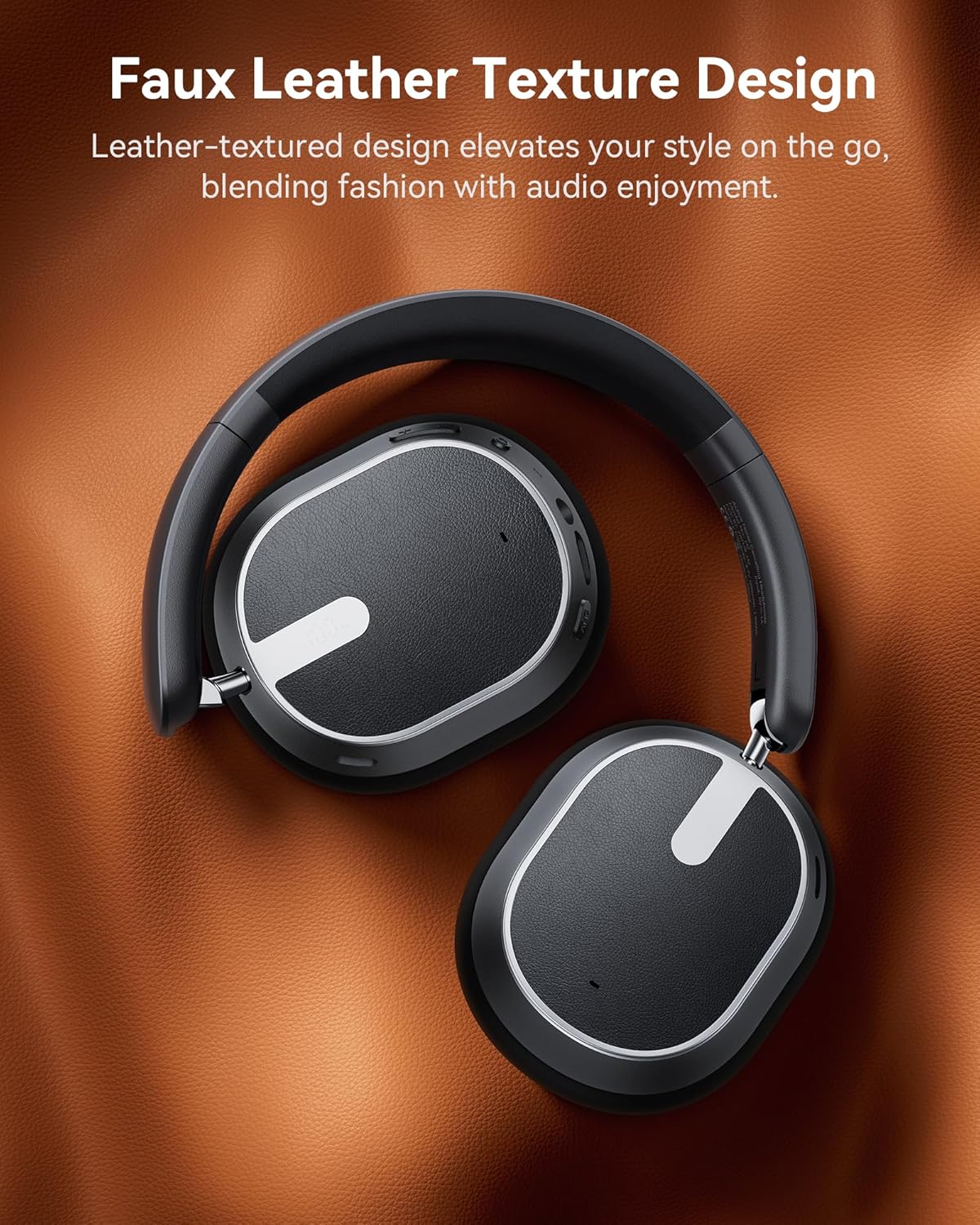 Hybrid Active Noise Cancelling Bluetooth 6.0 Headphones 120H Long Playtime, 6 ENC Mic, Over Ear Headphones Wireless, Hi-Res Audio, Memory Foam Earcup, Transparency Mode ANC Headphone for Travel Office - Image 8